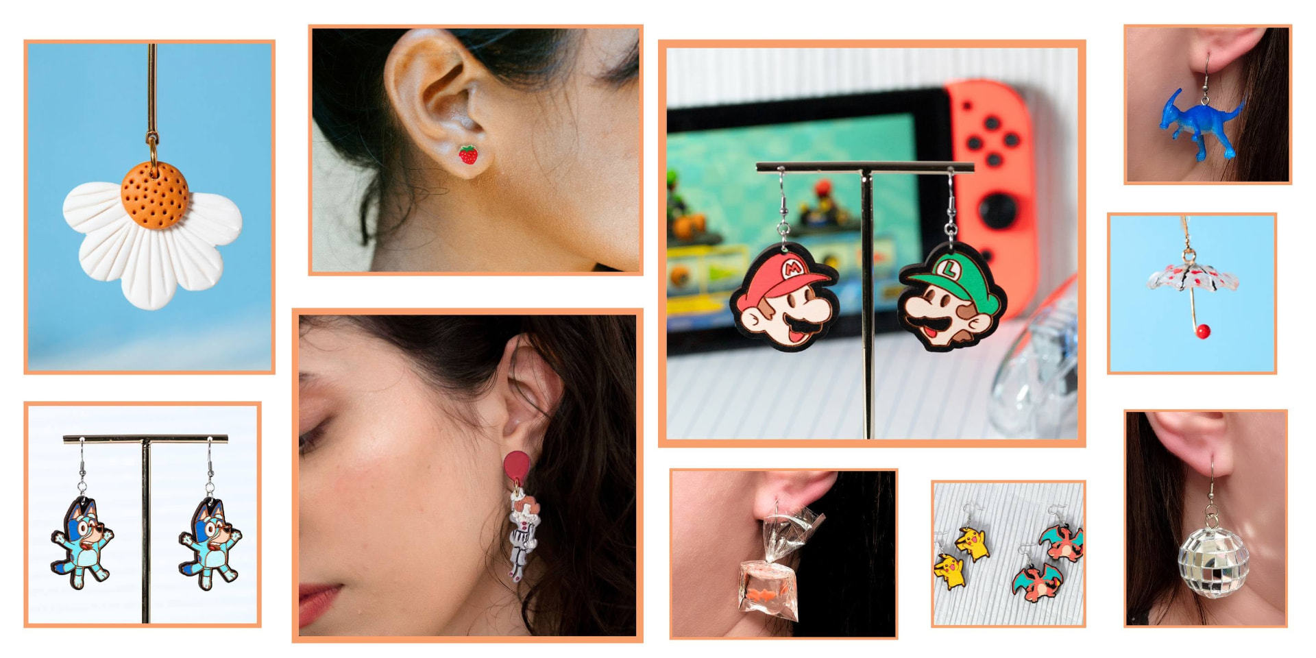 EarResistibly Cute earring collection and brand collage
